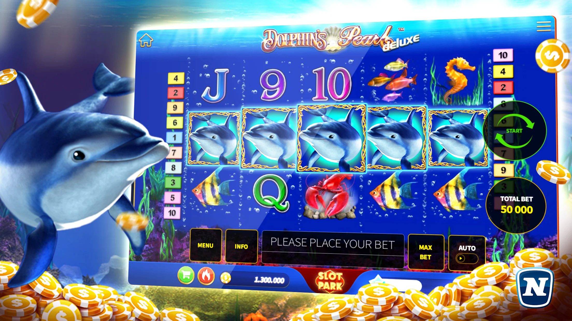 Màn hình trò chơi slot trong ứng dụng BK88